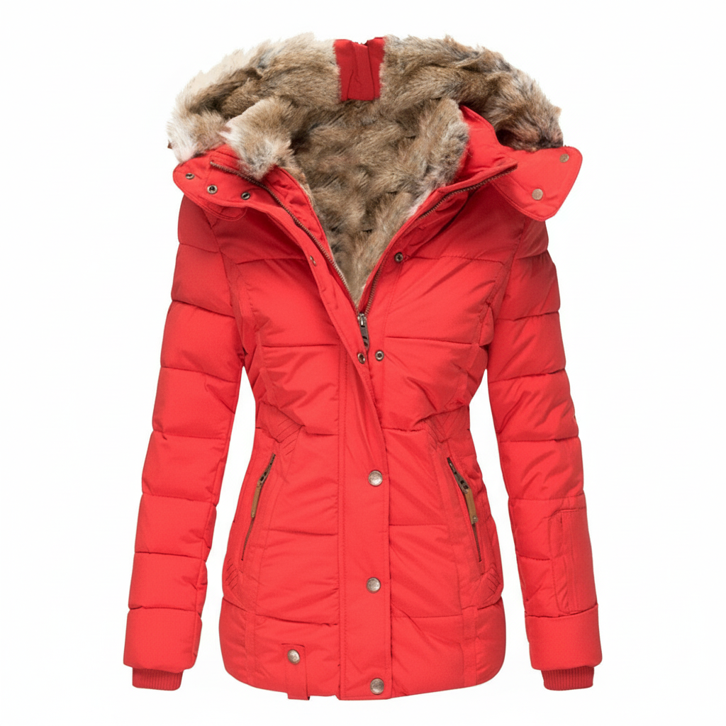 Warme Gefütterte Winterjacke Damen | EB
