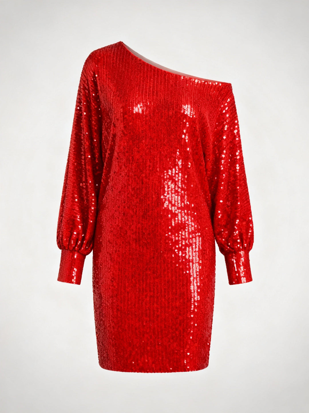 Glamouröses Kontrast Paillettenkleid Damen | EB