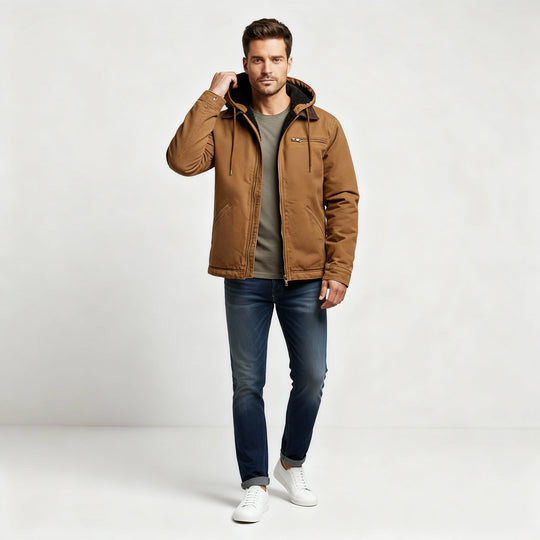 Funktionale Wasserdichte Outdoor Winterparka Jacke Mit Kapuze Polyester | EB