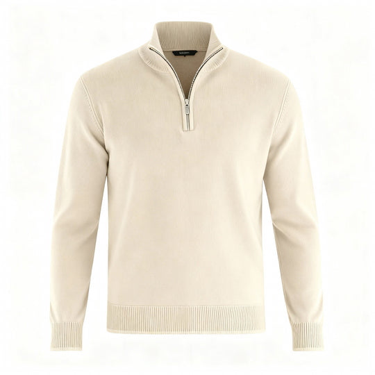 Eleganter Merino Komfort Pullover Damen Reißverschluss Moderne Strickware | EB