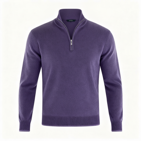 Eleganter Merino Komfort Pullover Damen Reißverschluss Moderne Strickware | EB