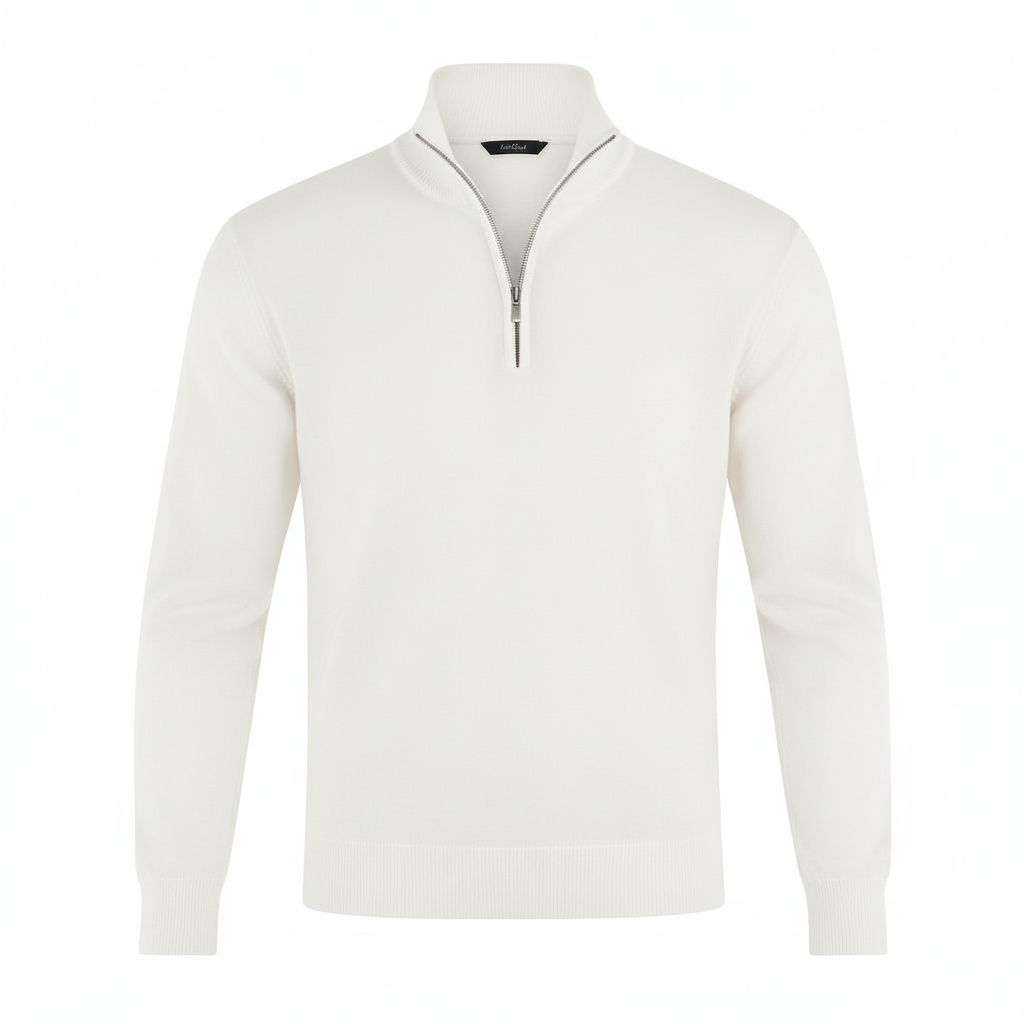 Eleganter Merino Komfort Pullover Damen Reißverschluss Moderne Strickware | EB