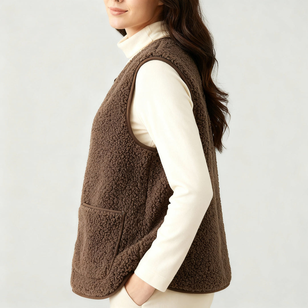 Winter Warme Elegante Fleece Weste Damen | EB