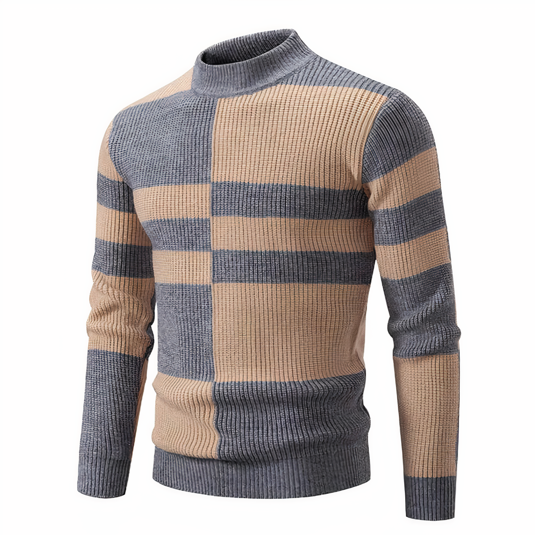 EB | Stilvoll Patchwork Strickpullover für Männer