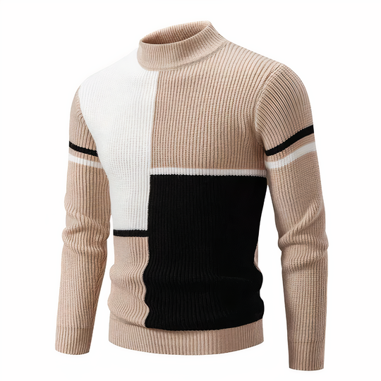 EB | Stilvoll Patchwork Strickpullover für Männer