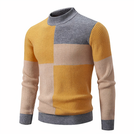EB | Stilvoll Patchwork Strickpullover für Männer
