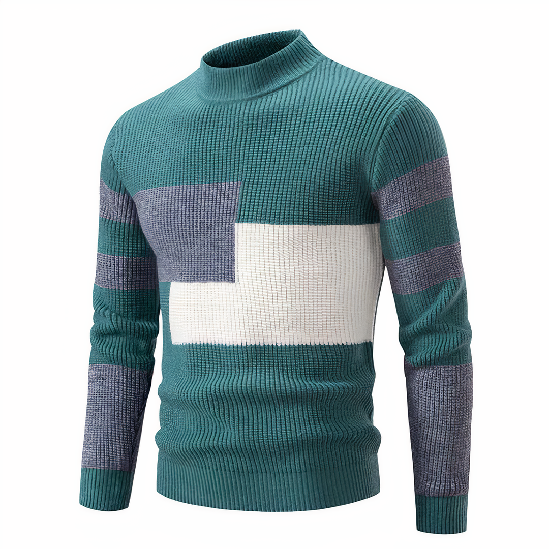 EB | Stilvoll Patchwork Strickpullover für Männer