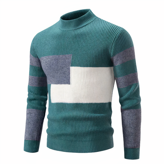 EB | Stilvoll Patchwork Strickpullover für Männer