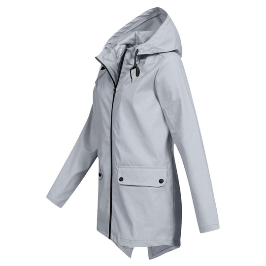 EB | Übergangsjacke Damen mit Reißverschluss und Kapuze Wasserfest