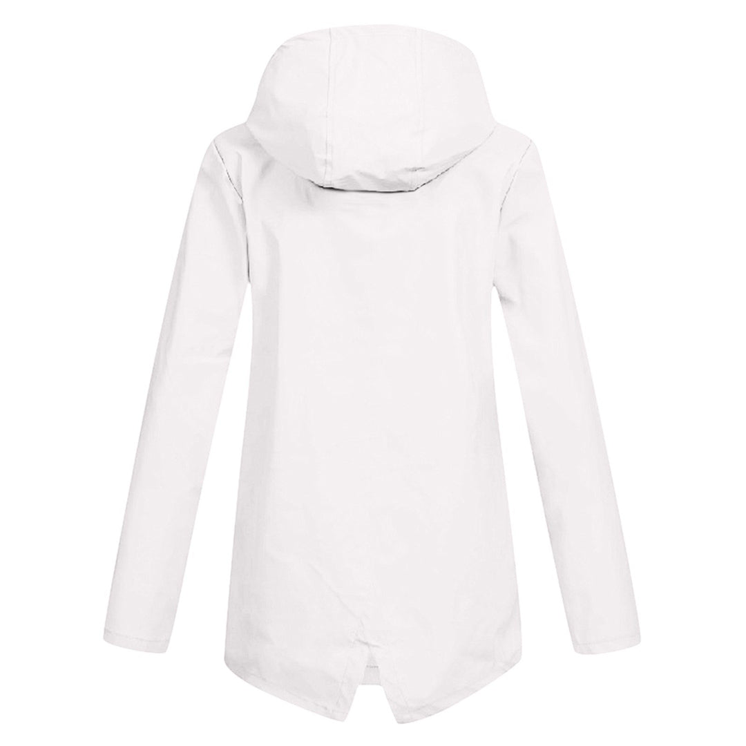 EB | Eleganter Langer Regenmantel mit Kapuze für Damen