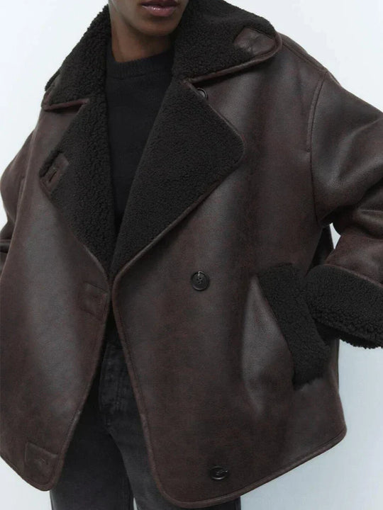 EB | Vintage Kunstlederjacke für Frauen