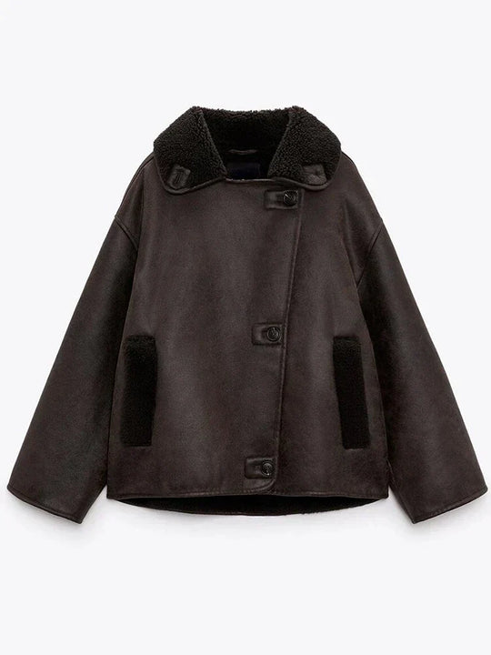 EB | Vintage Kunstlederjacke für Frauen