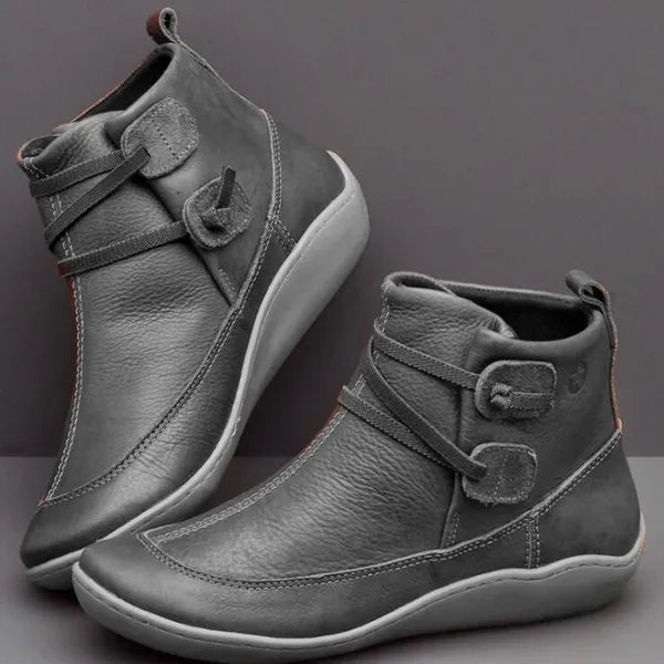 EB | Damen Vintage Casual Kurze Knöchelstiefel