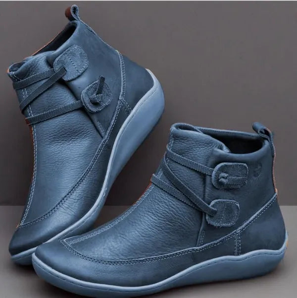 EB | Damen Vintage Casual Kurze Knöchelstiefel