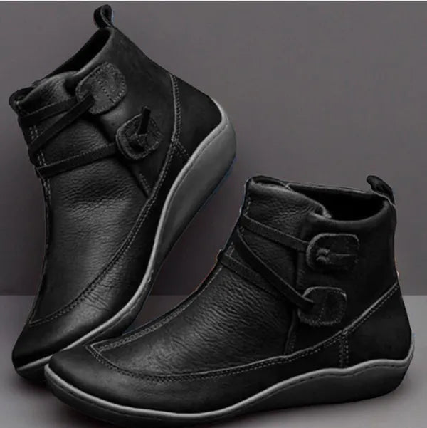 EB | Damen Vintage Casual Kurze Knöchelstiefel