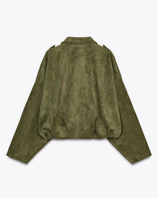 EB | Oversized Damenjacke aus veganem Wildleder