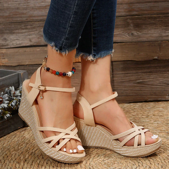 EB - Damen Sandalen mit Keilabsatz