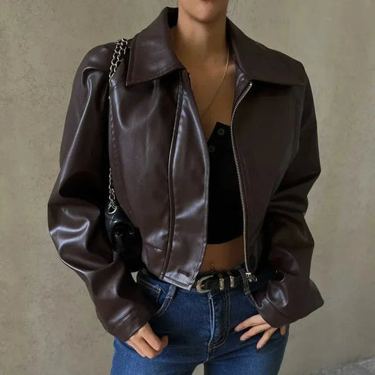 EB | Übergroße Kunstlederjacke