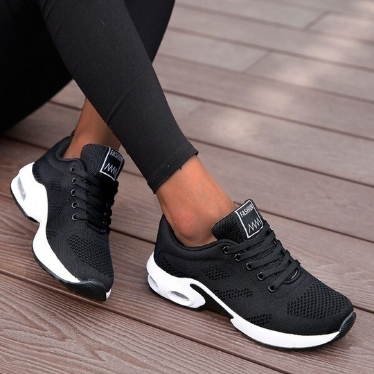 Damen Sneaker Bequem Gummi Orthopädisch EB