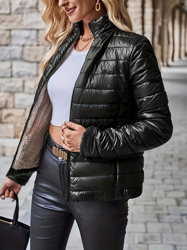 EB | Damen Pufferjacke mit Stehkragen und Weichem Futter