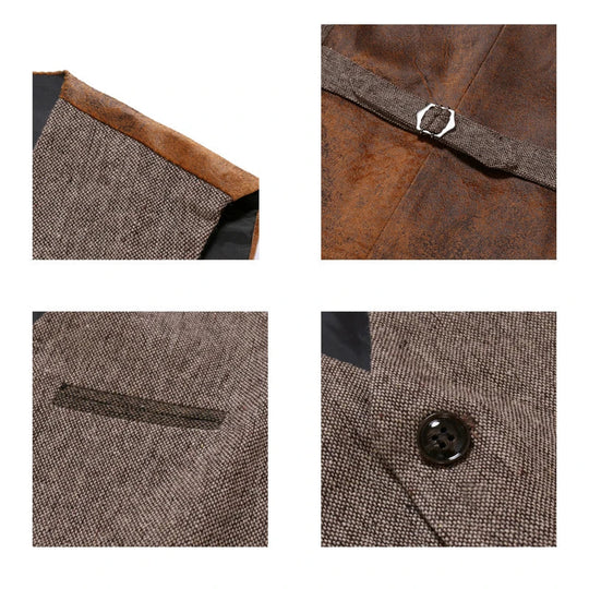 EB | Vintage V-Ausschnitt Revers Weste