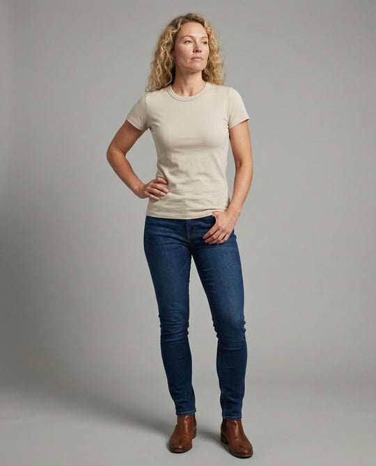 Figurbetontes Kurzarm T-Shirt im koreanischen Stil für Damen Sommer
