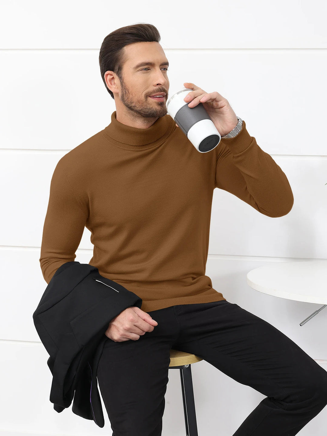 EB | Rollkragenpullover - Herren Slim Fit