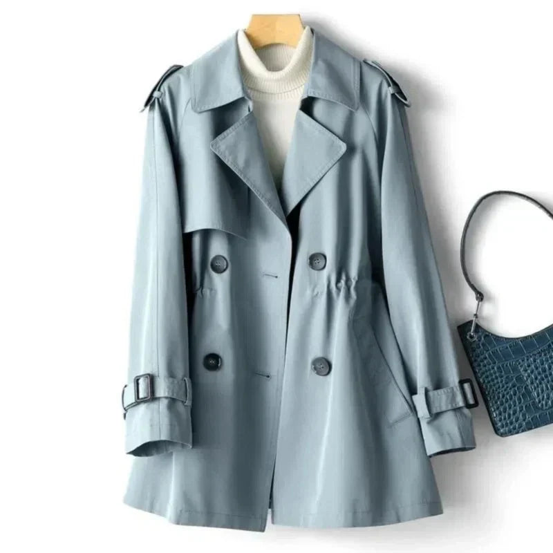 EB | Klassischer Doppelreihiger Trenchcoat für Damen Lässig