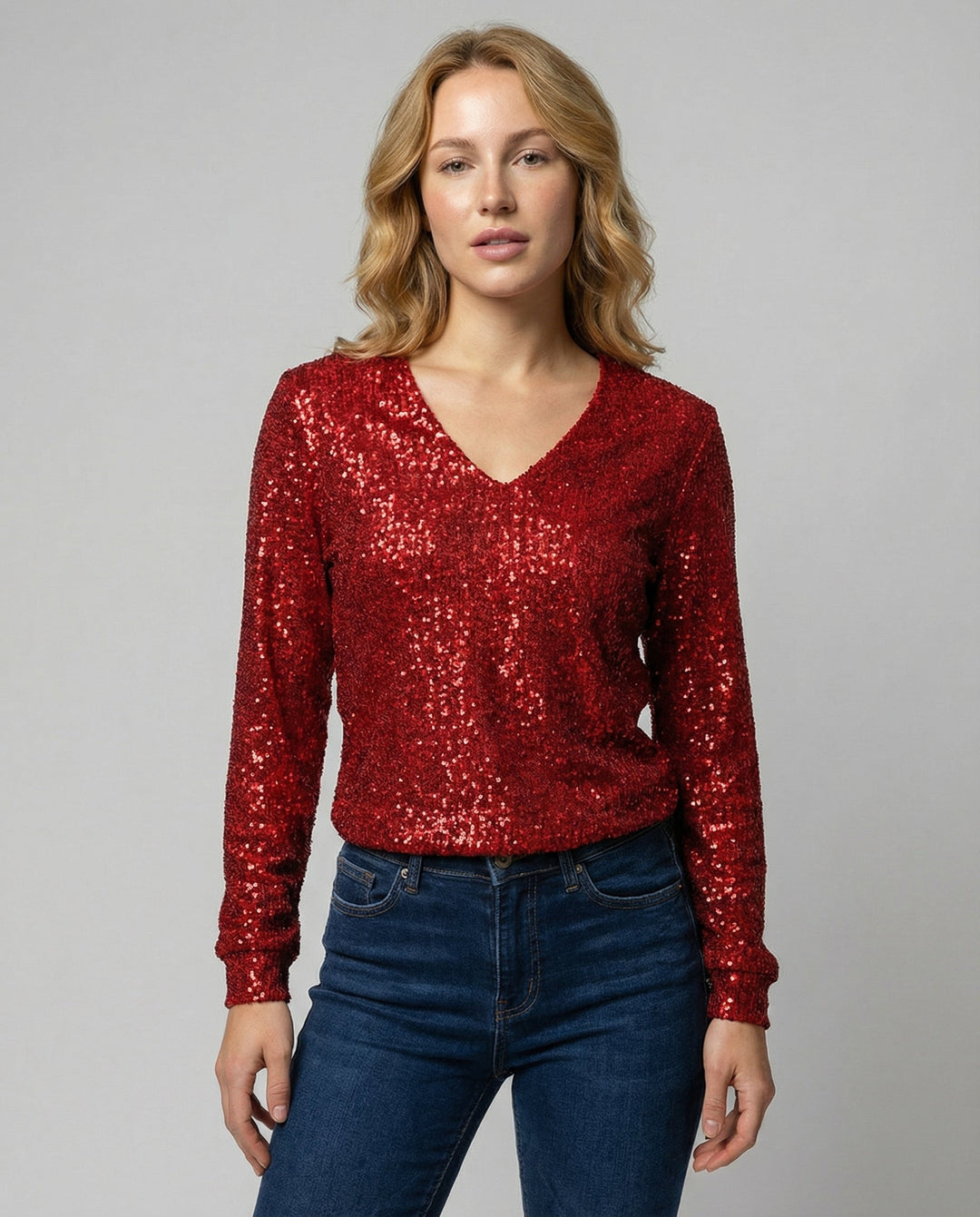 Glitzer Pailletten Top Damen | EB