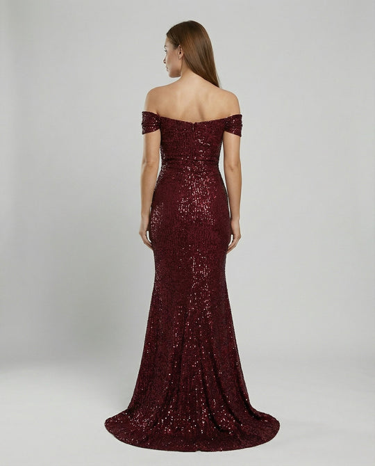 Elegantes Off Shoulder Abendkleid Damen | EB