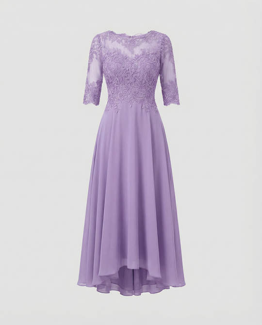 Festliches Maxikleid mit Spitzenbesatz für Damen | EB