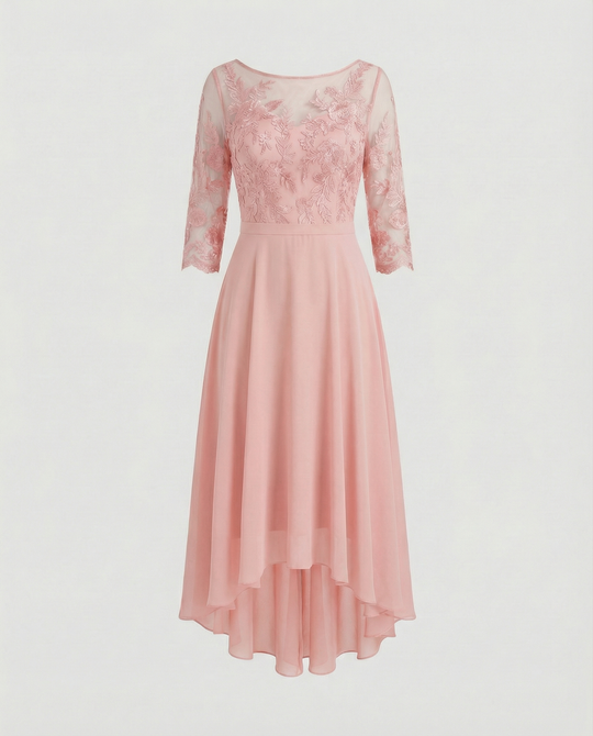 Festliches Maxikleid mit Spitzenbesatz für Damen | EB