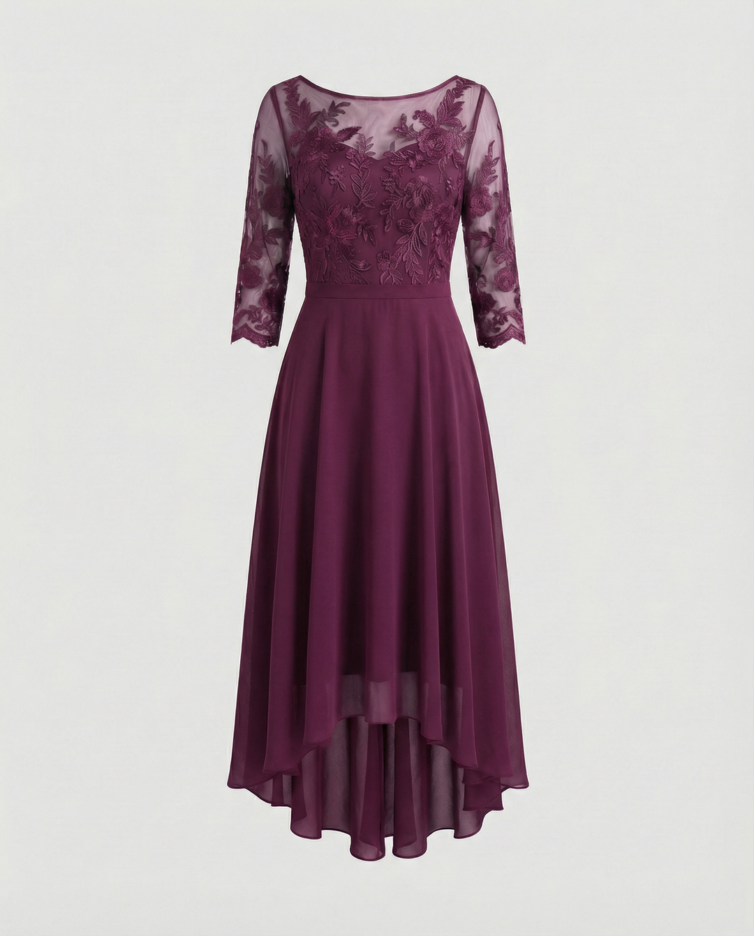 Festliches Maxikleid mit Spitzenbesatz für Damen | EB