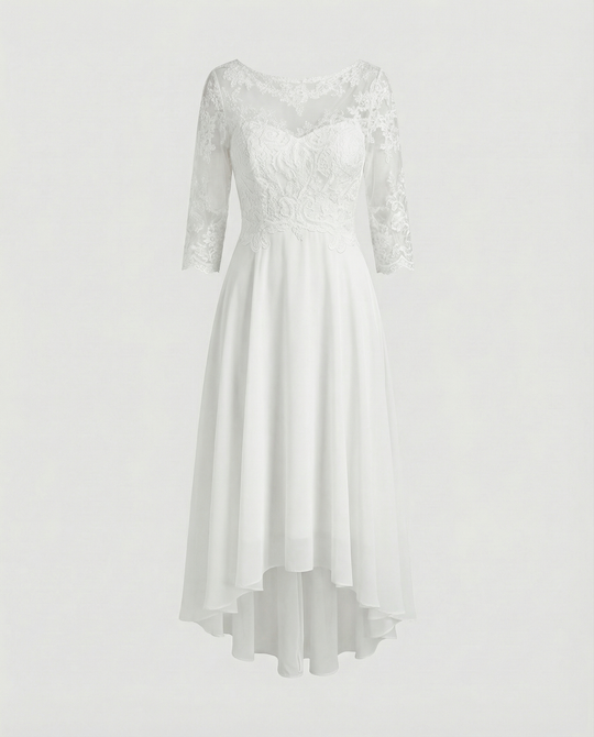 Festliches Maxikleid mit Spitzenbesatz für Damen | EB