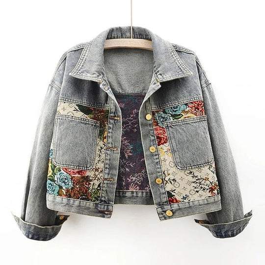 EB | Jeansjacke Damen - Umweltfreundlich 100% Bio-Baumwolle Cropped Design