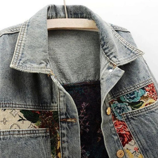 EB | Jeansjacke Damen - Umweltfreundlich 100% Bio-Baumwolle Cropped Design