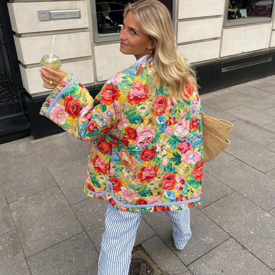 EB | Jacke Blumenmuster Baumwolle Wunderschöne Jacke