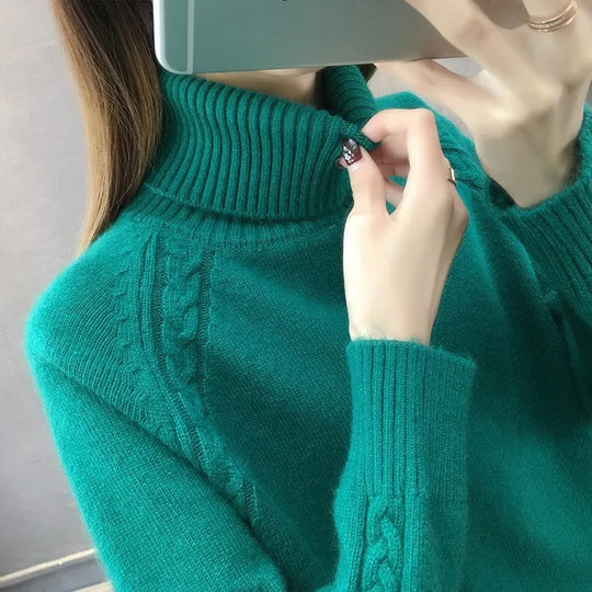 EB | Klassischer Rollkragenpullover Wollmischung Warm und Stilvoll