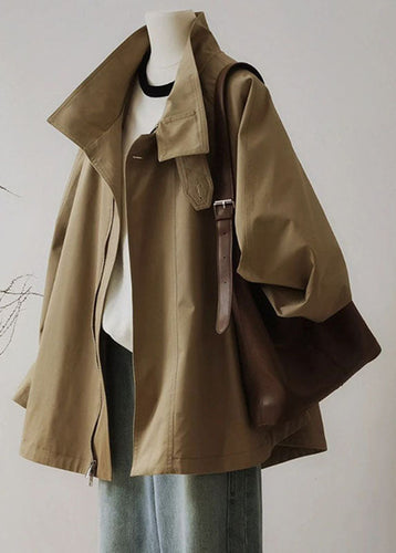 EB | Damen Trenchcoat mit Reißverschluss und langen Ärmeln