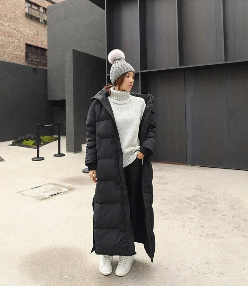 EB | elegante lange Damen Winterjacke