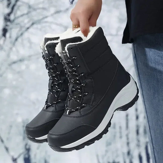 EB | Fellgefütterte Plattform-Schneestiefel für Damen – Gemütliches & Stilvolles Winterfußwerk