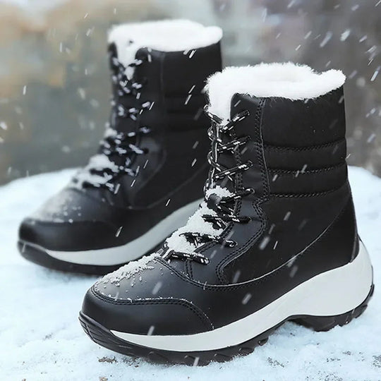 EB | Fellgefütterte Plattform-Schneestiefel für Damen – Gemütliches & Stilvolles Winterfußwerk