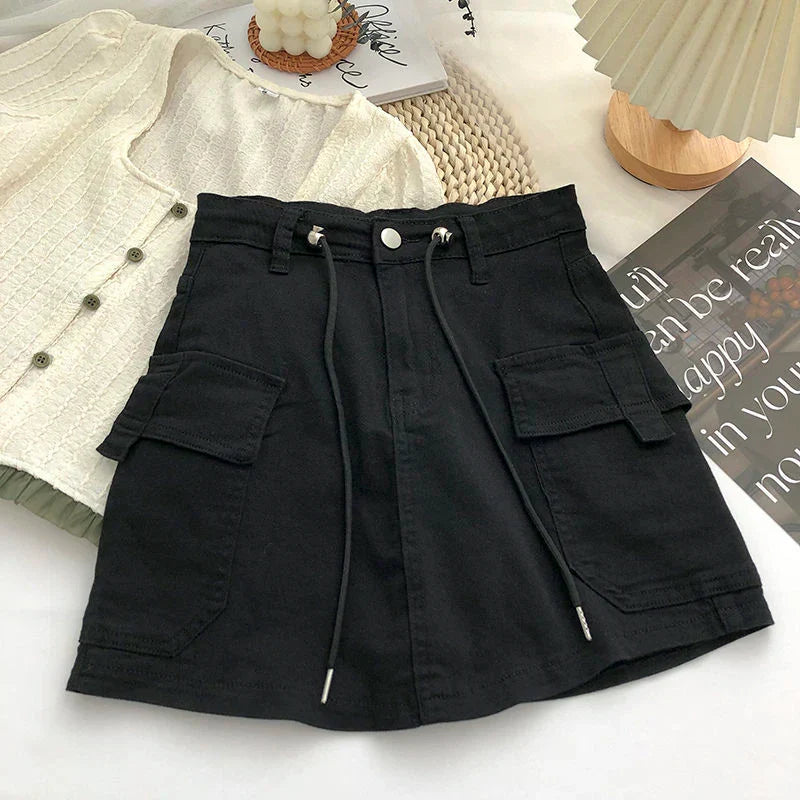 EB | Damen Minirock mit Hoher Taille In A-Linie