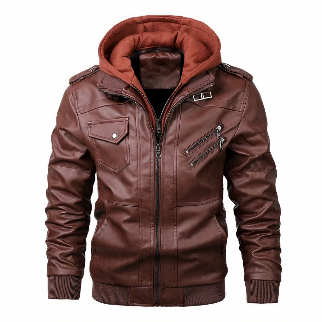 EB | Motorradjacke aus Kunstleder für Herren