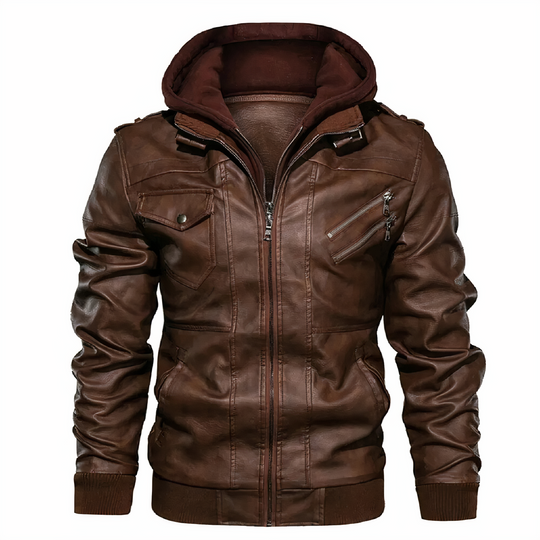 EB | Motorradjacke aus Kunstleder für Herren