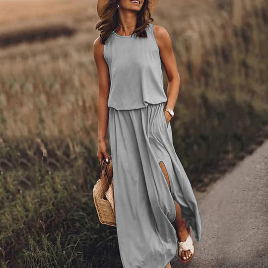 EB – entspanntes weißes maxikleid