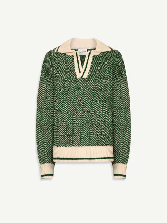 EB | Strickpullover mit Kontrastkragen Lässige Passform Zeitlos und Bequem