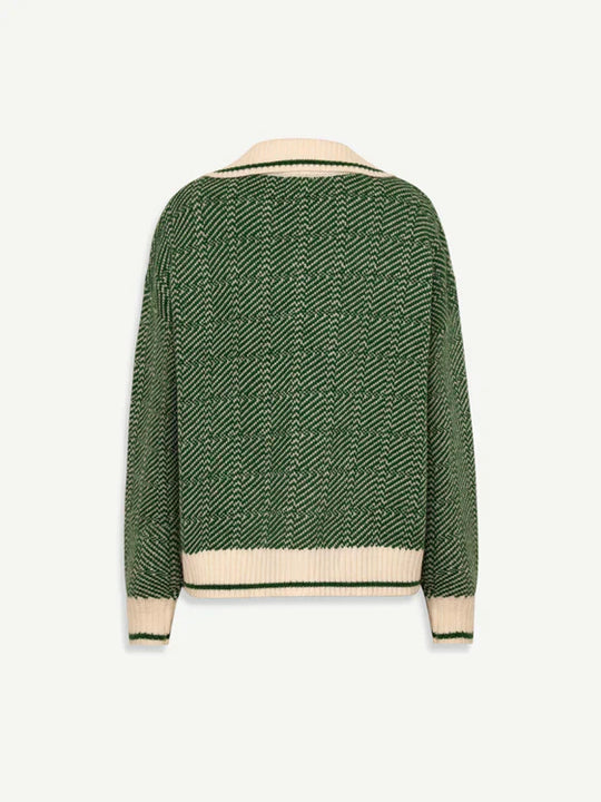 EB | Strickpullover mit Kontrastkragen Lässige Passform Zeitlos und Bequem