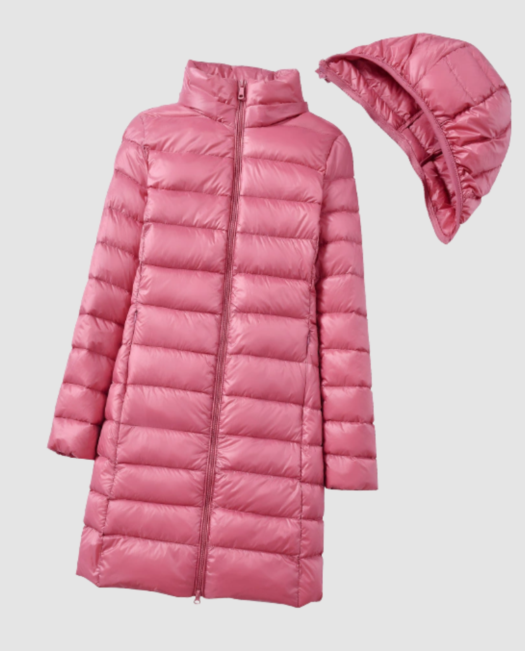 Damen Ultraleichte Daunenjacke mit Kapuze | EB