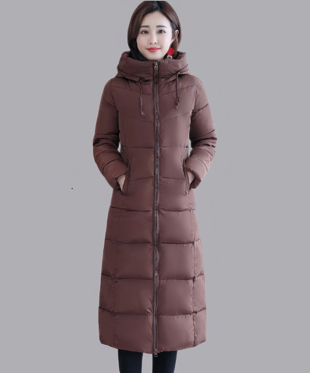 EB | Lange Winter Baumwolljacke Mittellang Dicke Daunenjacke